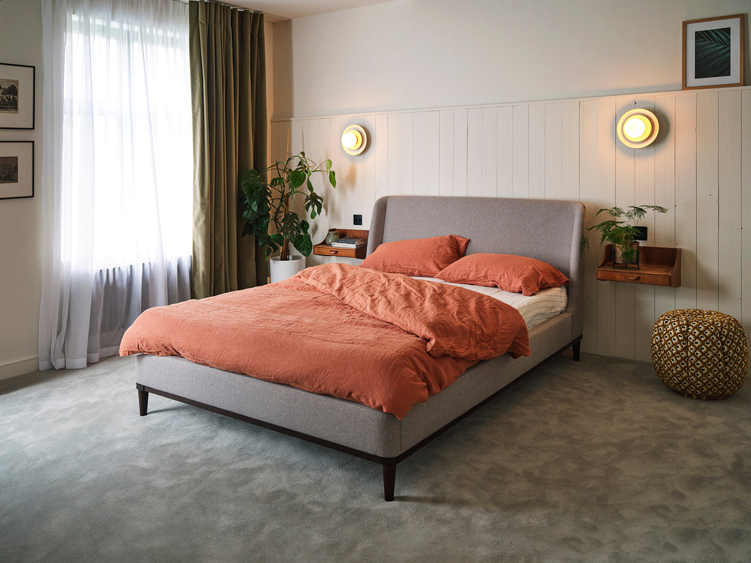 Swyft 02 Double Bed Frame in Linen Stone