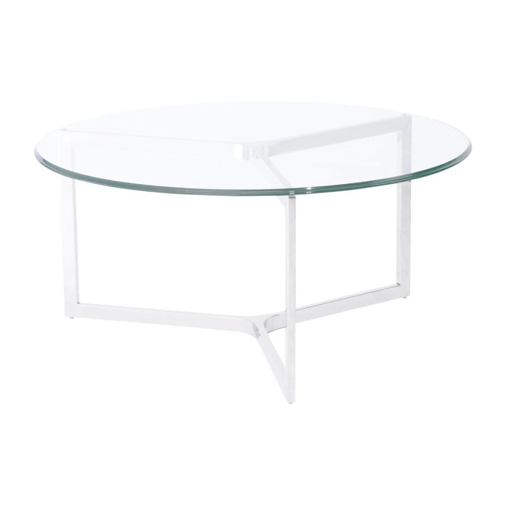 Libra Linton Stainless Steel And Glass Coffee Table-Libra-Olivia's