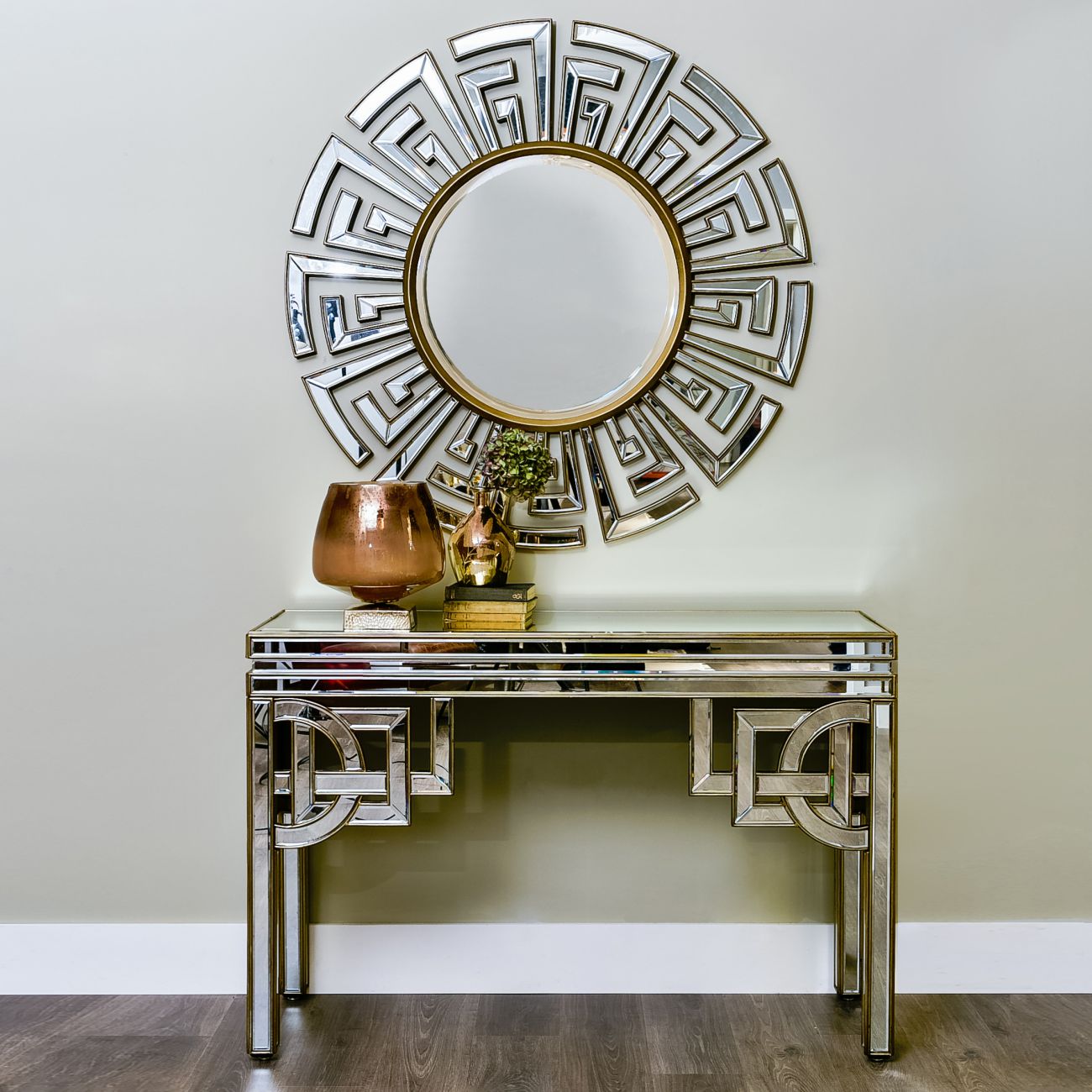 Libra Luxurious Glamour Collection - Claridge Deco Mirrored Console Table