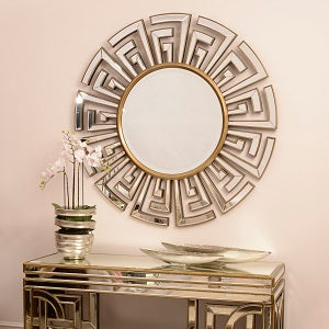 Libra Luxurious Glamour Collection - Claridge Deco Mirrored Console Table