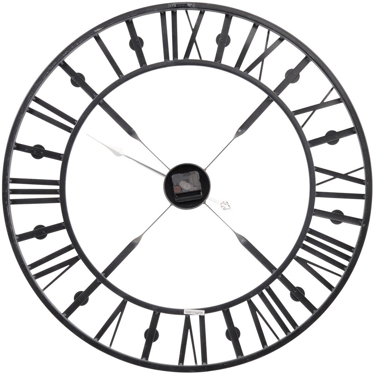 Libra Urban Botanic Collection - Skeleton Wall Clock In Antique Finish