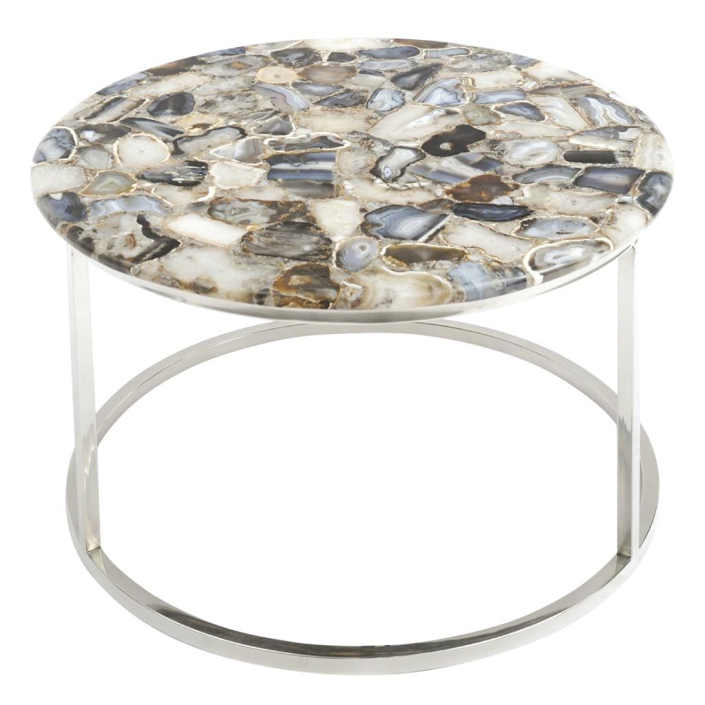 Libra Agate Round Coffee Table-Libra-Olivia's