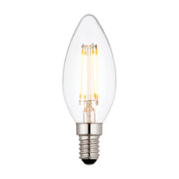 Gallery Interiors Filament Candle in Clear Glass