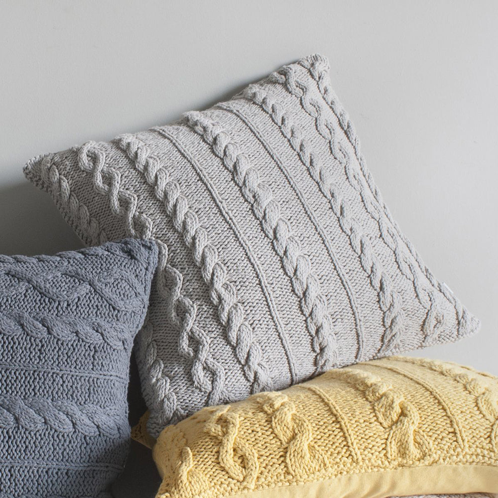 Gallery Interiors Walton Cable Knit Cushion