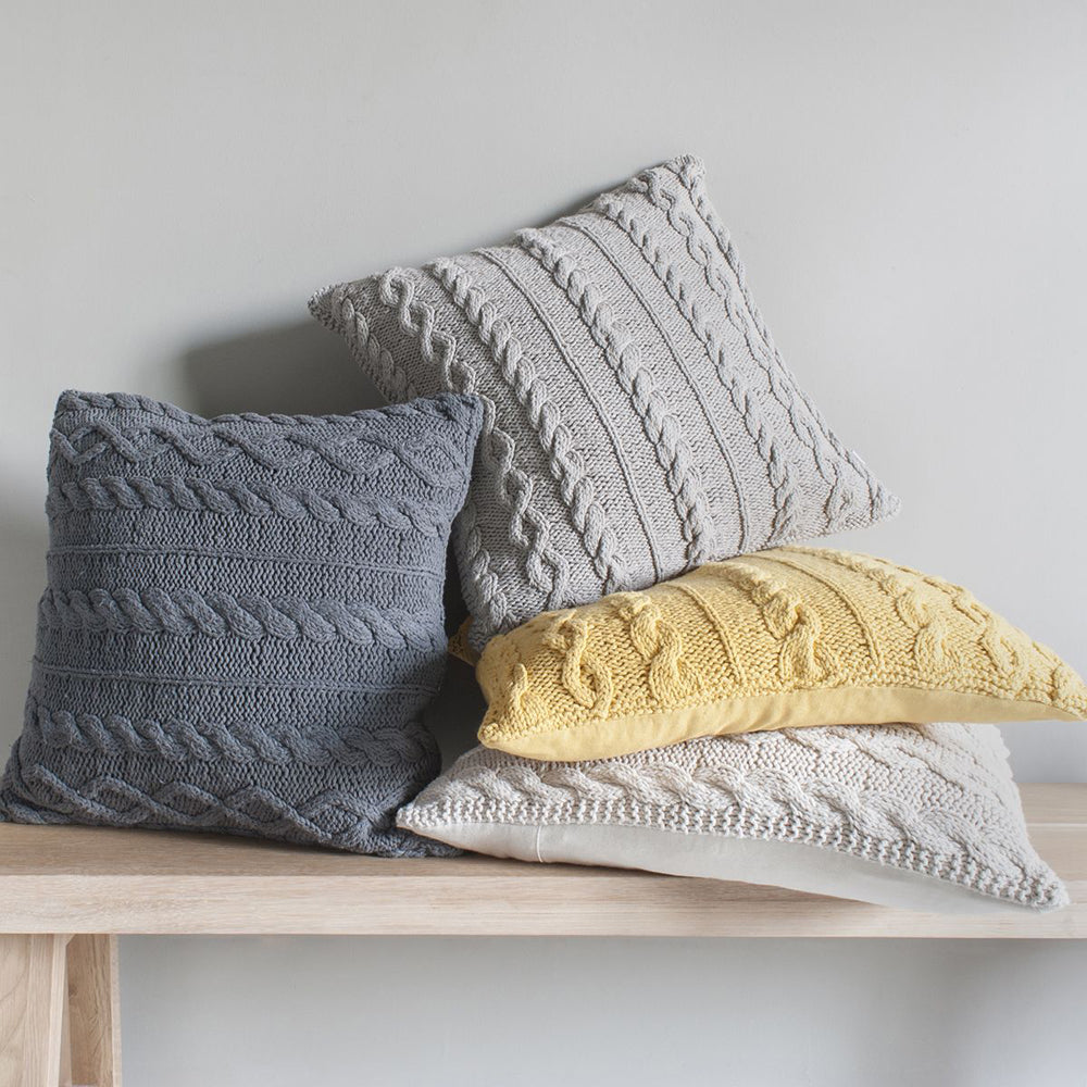 Gallery Interiors Walton Cable Knit Cushion