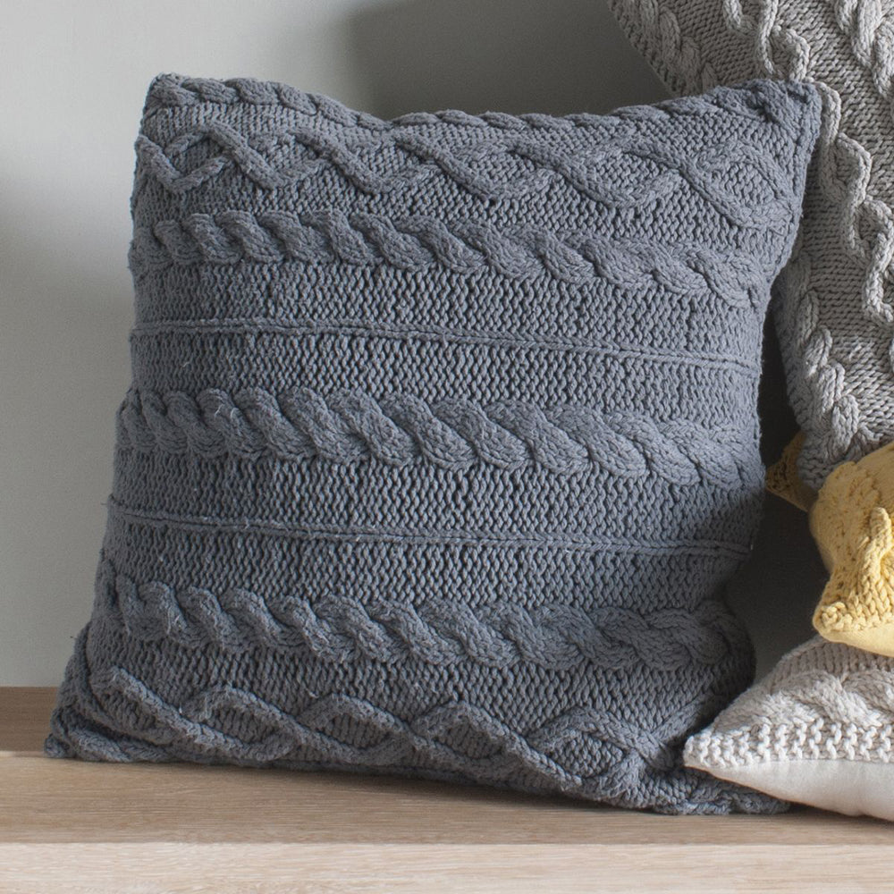 Gallery Interiors Walton Cable Knit Cushion