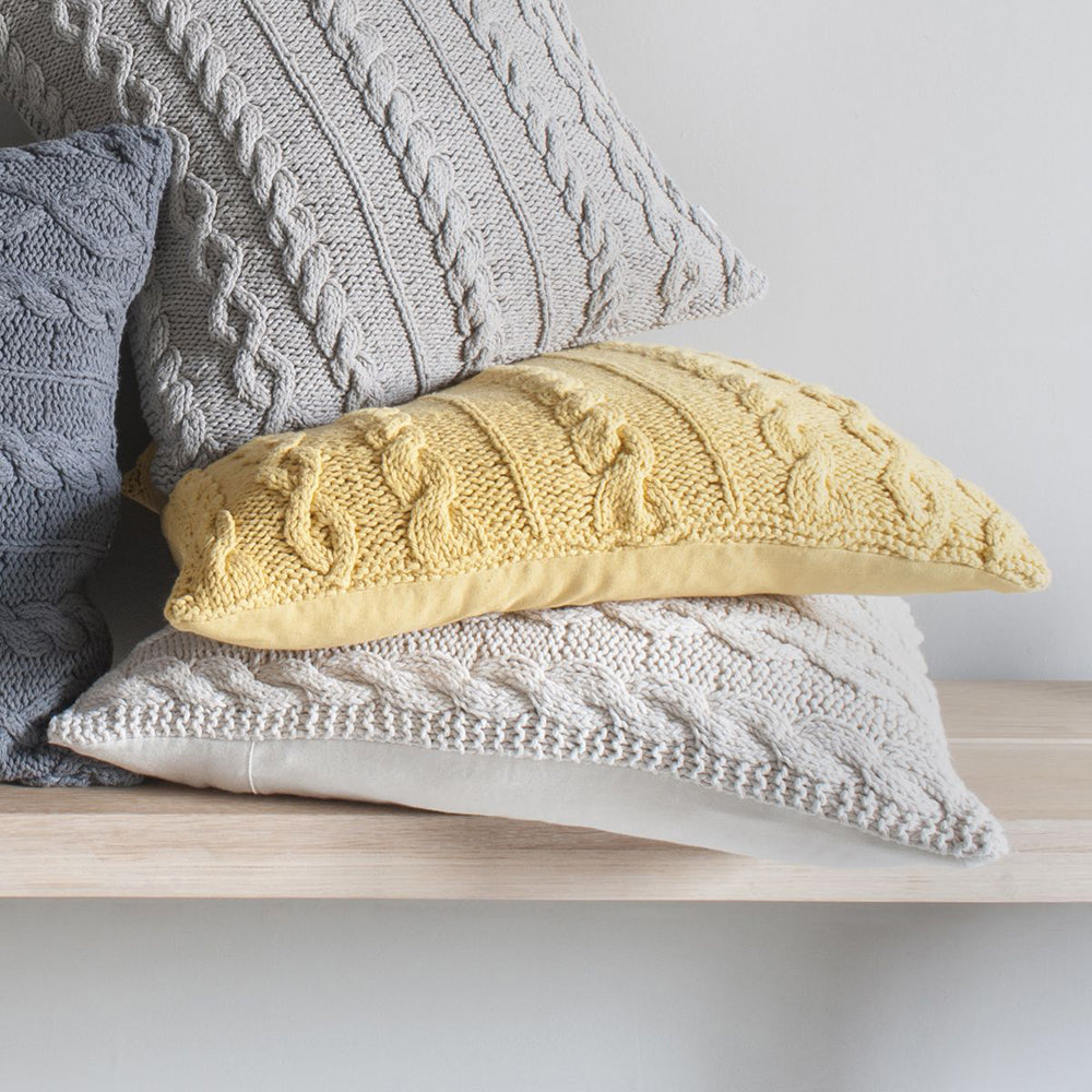 Gallery Interiors Walton Cable Knit Cushion