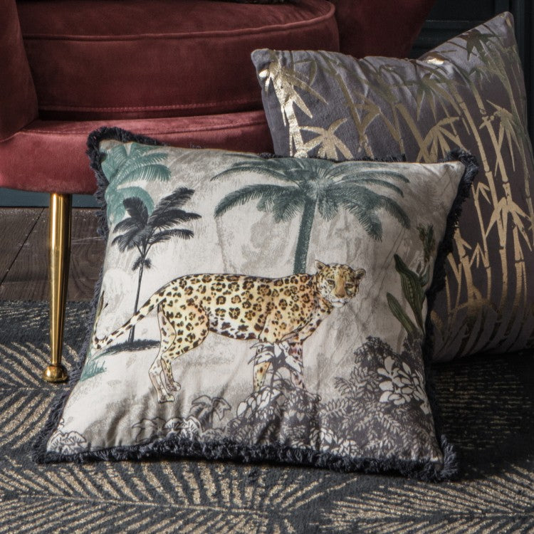 Gallery Interiors Leopard Cushion