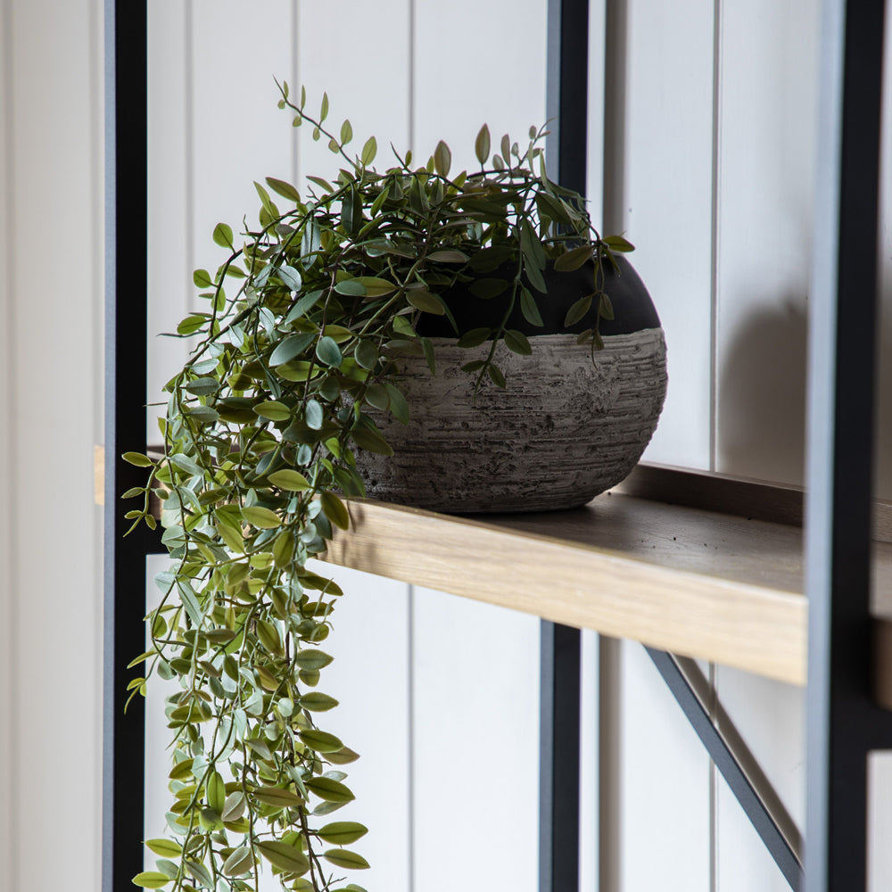 Gallery Interiors Piper Planter Black/Natural