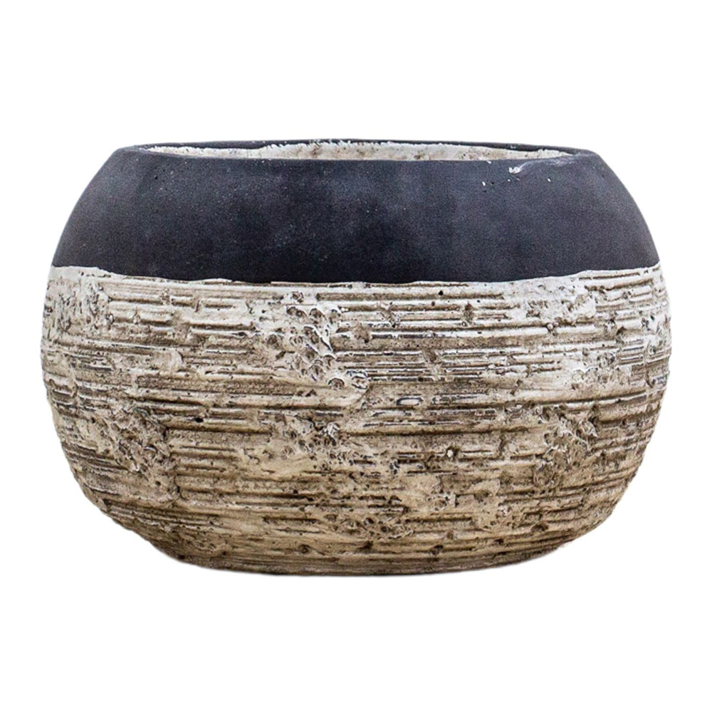 Gallery Interiors Piper Planter Black/Natural