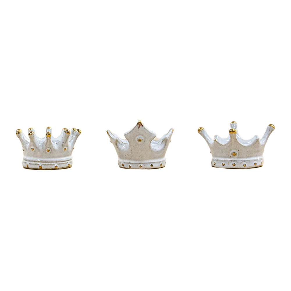 Gallery Interiors Set of 3 Connaught Crown Tealight Holder Gold And Silver