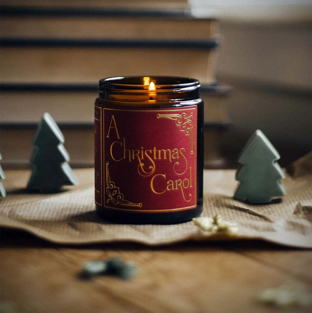 A Christmas Carol - Mulled Cranberry, English Pear, Amber & Lime Single Wick Candle test-two