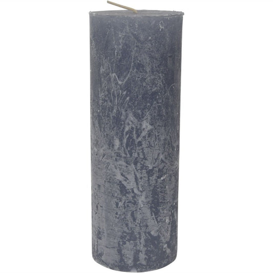 Libra Calm Neutral Collection - Rustica Pillar Candle Light Grey