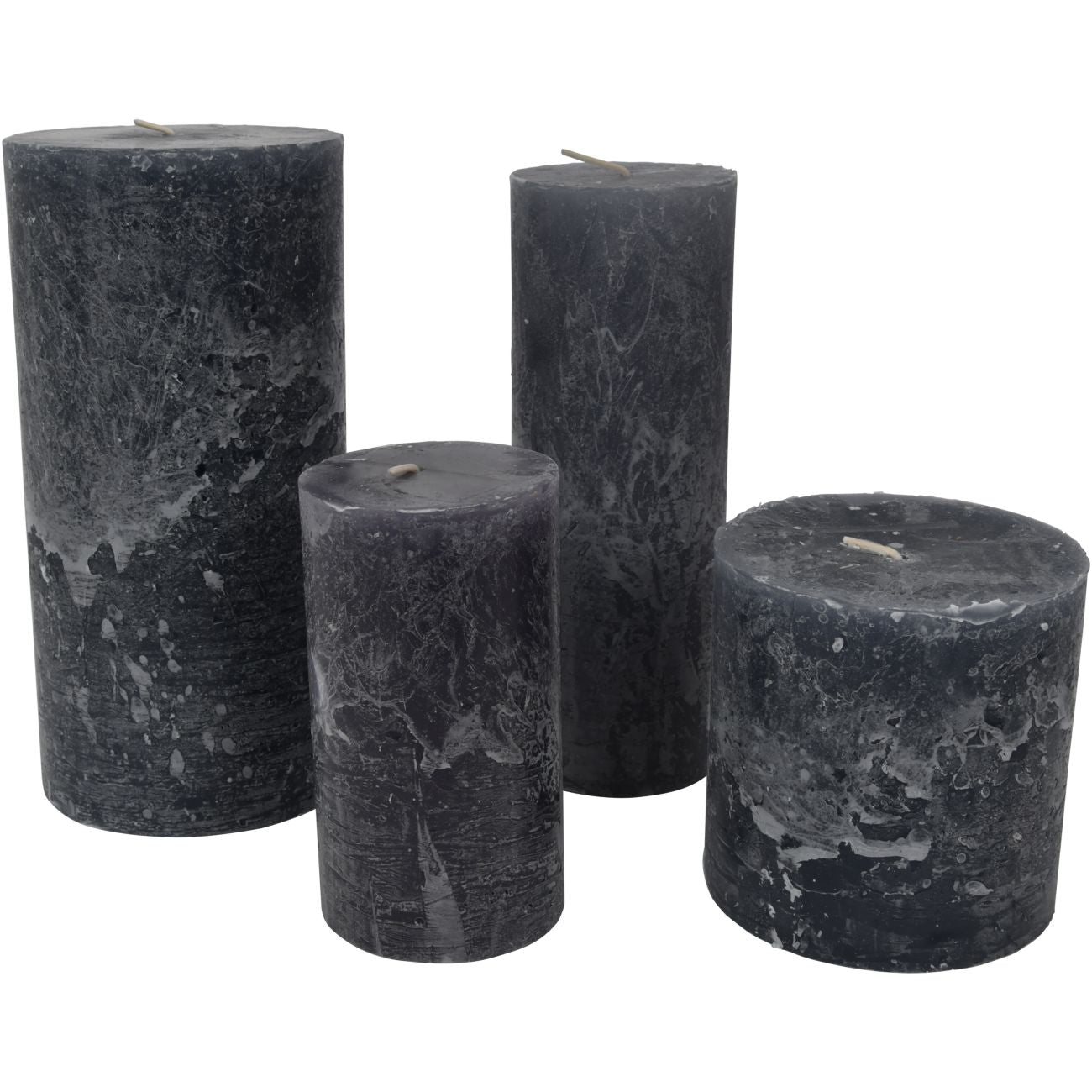 Libra Calm Neutral Collection - Dark Grey Rustica Pillar Candle