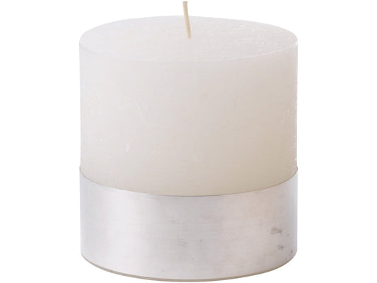 Libra White Rustica Pillar Candle 10x10cm-Libra-Olivia's