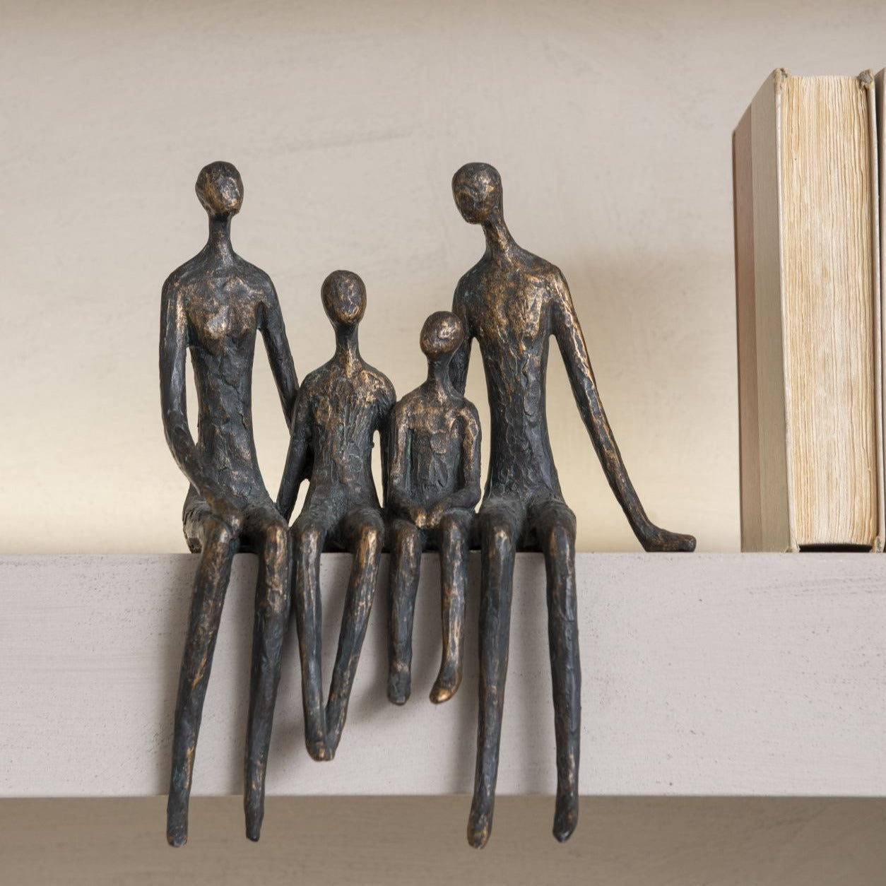 Libra Calm Neutral Collection - Sitting Family Of Four Shelf Sculpture