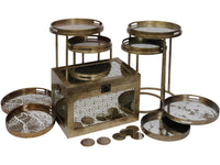 Libra Vienna Antique Gold Atlas Set Of 2 Side Tables-Libra-Olivia's