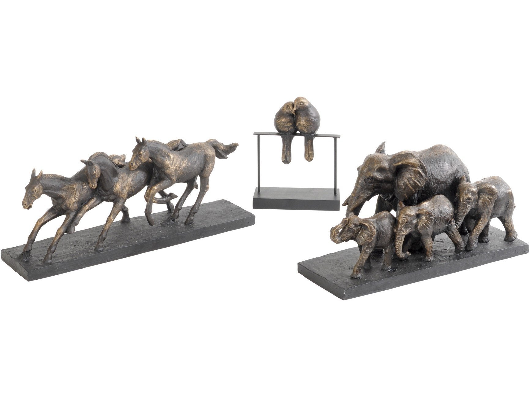 Libra Antique Bronze Parade of Elephants Sculpture-Libra-Olivia's