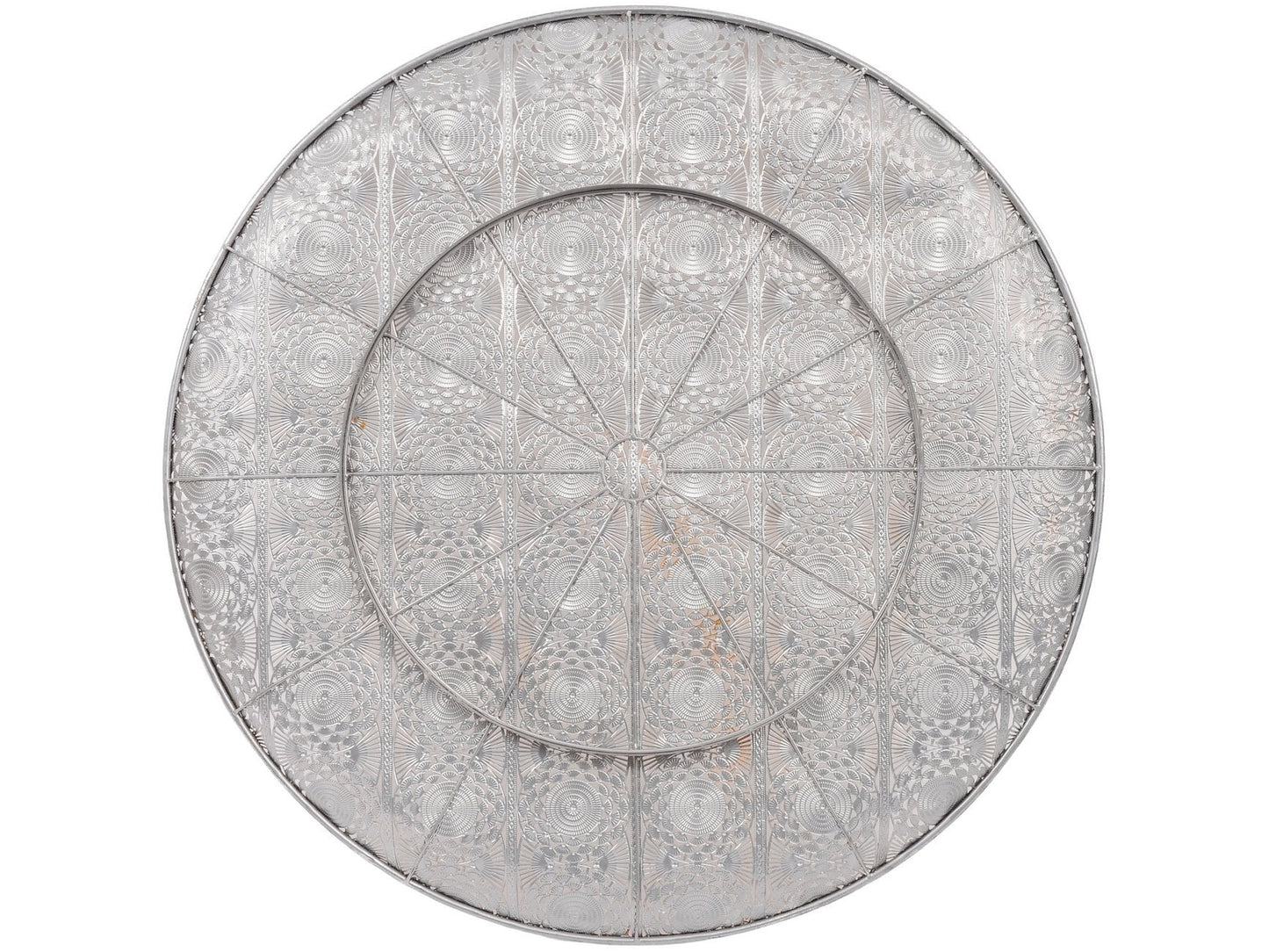 Libra Antique Silver Filigree Wall Disc-Libra-Olivia's