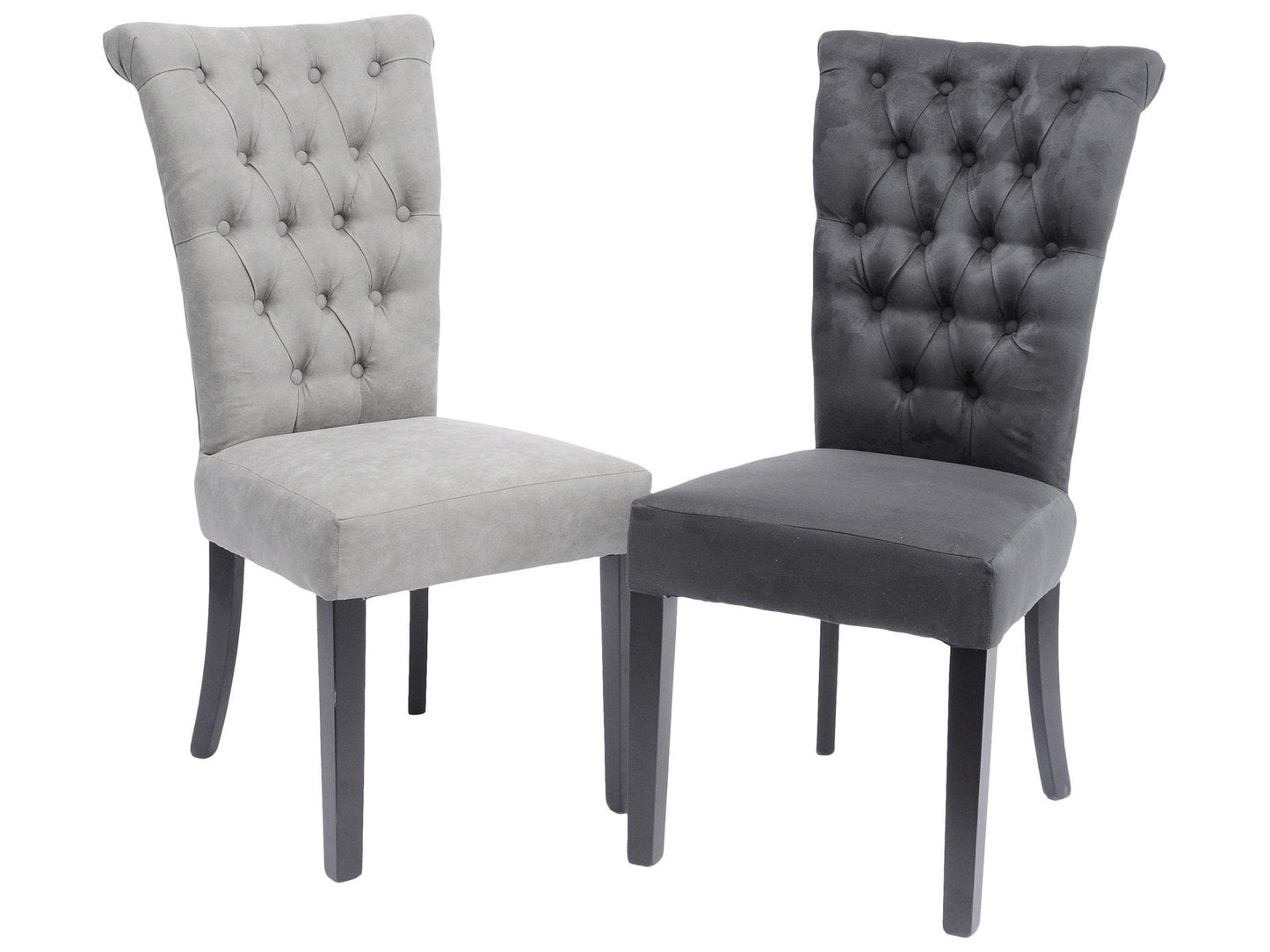 Libra Jansen Light Grey Buttonback Dining Chair-Libra-Olivia's