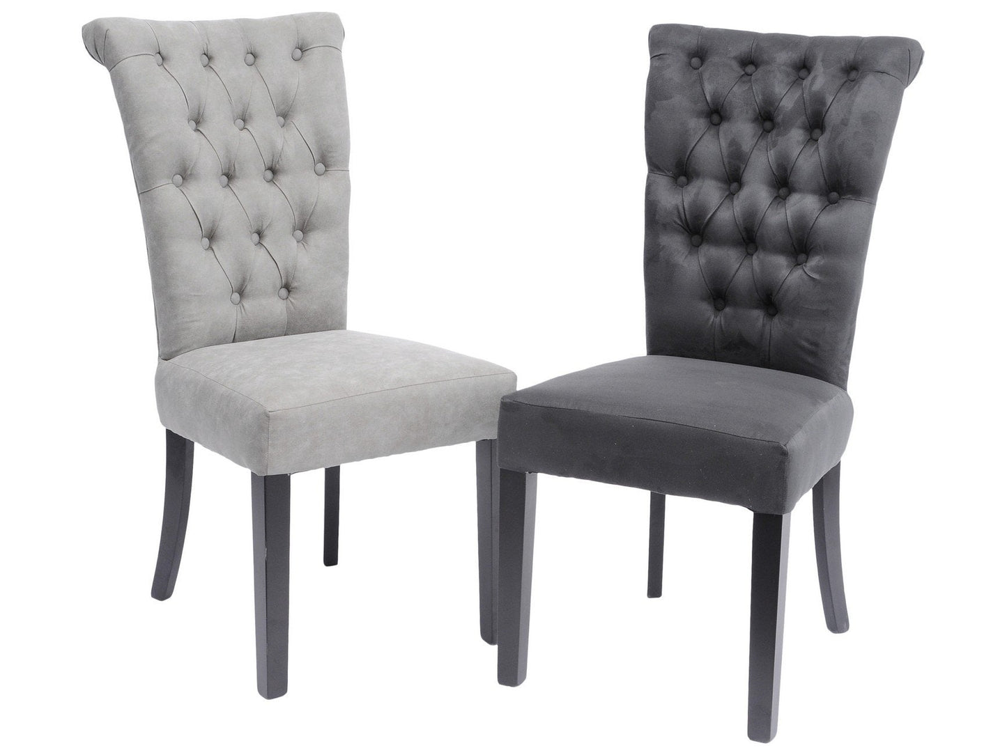 Libra Jansen Dark Grey Buttonback Dining Chair-Libra-Olivia's