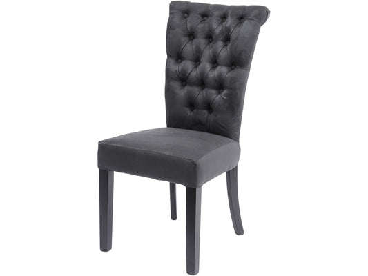 Libra Jansen Dark Grey Buttonback Dining Chair-Libra-Olivia's