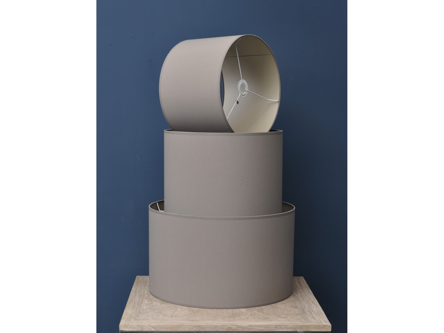 Libra Taupe and Champagne Lined Drum 20" Lampshade-Libra-Olivia's