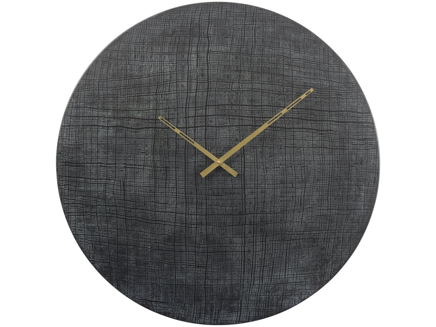 Libra Textured Black And Green Aluminium Wall Clock-Libra-Olivia's