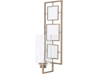 Libra Occtaine Antique Gold Wall Sconce with Mirrored Back-Libra-Olivia's
