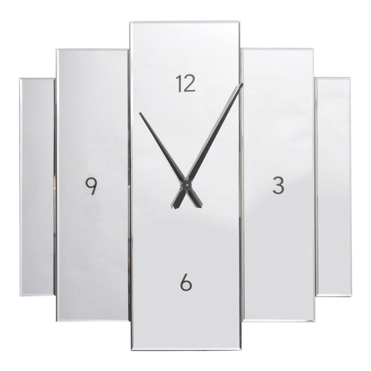 Libra Midnight Mayfair Collection - Aruna Modern Mirrored Wall Clock