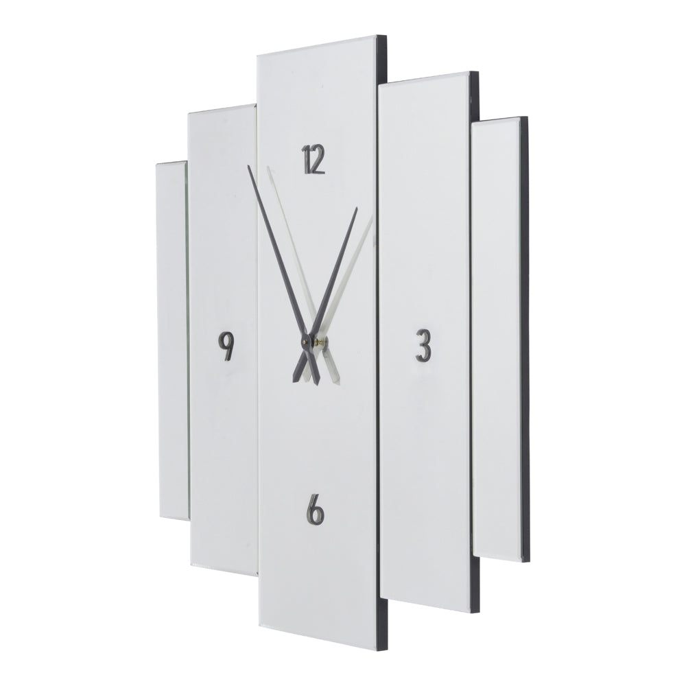 Libra Midnight Mayfair Collection - Aruna Modern Mirrored Wall Clock