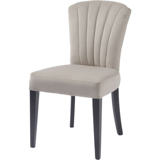 Libra Henley Velvet Shell Upholstered Dining Chair Taupe