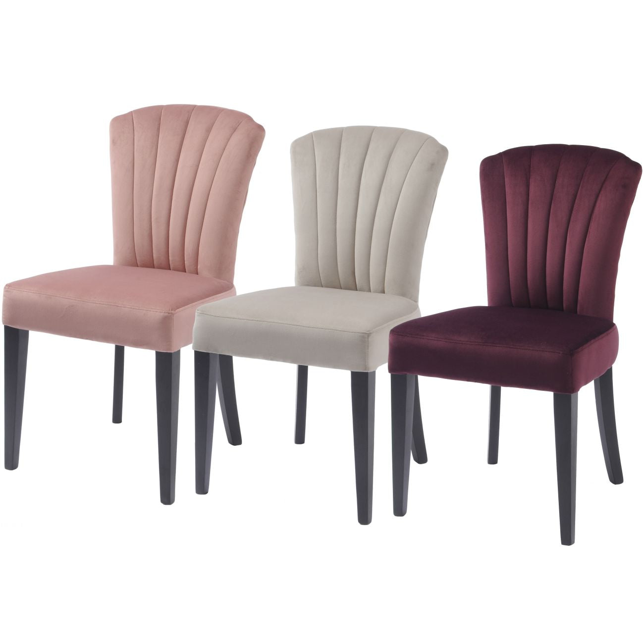 Libra Midnight Mayfair Collection - Henley Velvet Shell Upholstered Dining Chair Plum