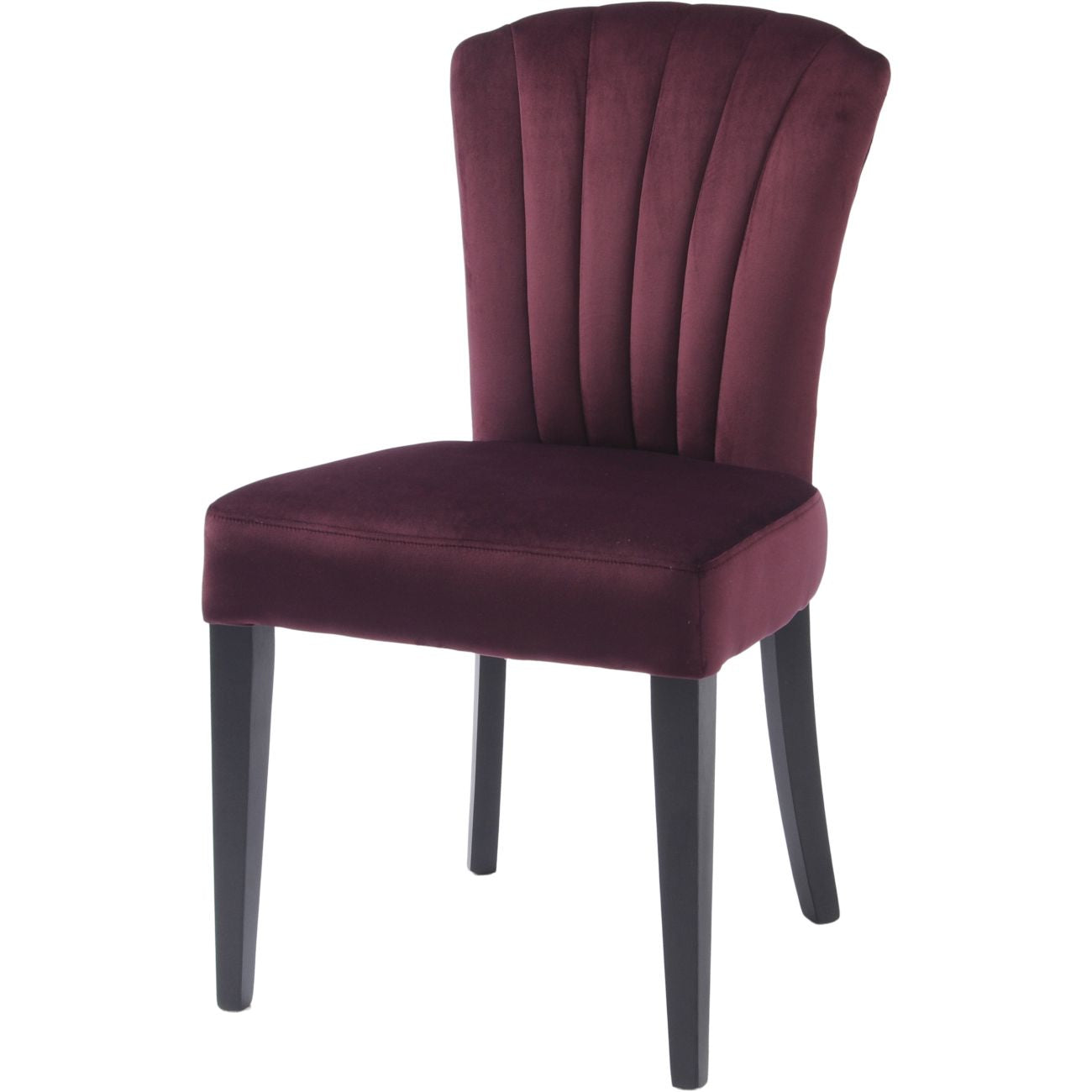 Libra Midnight Mayfair Collection - Henley Velvet Shell Upholstered Dining Chair Plum