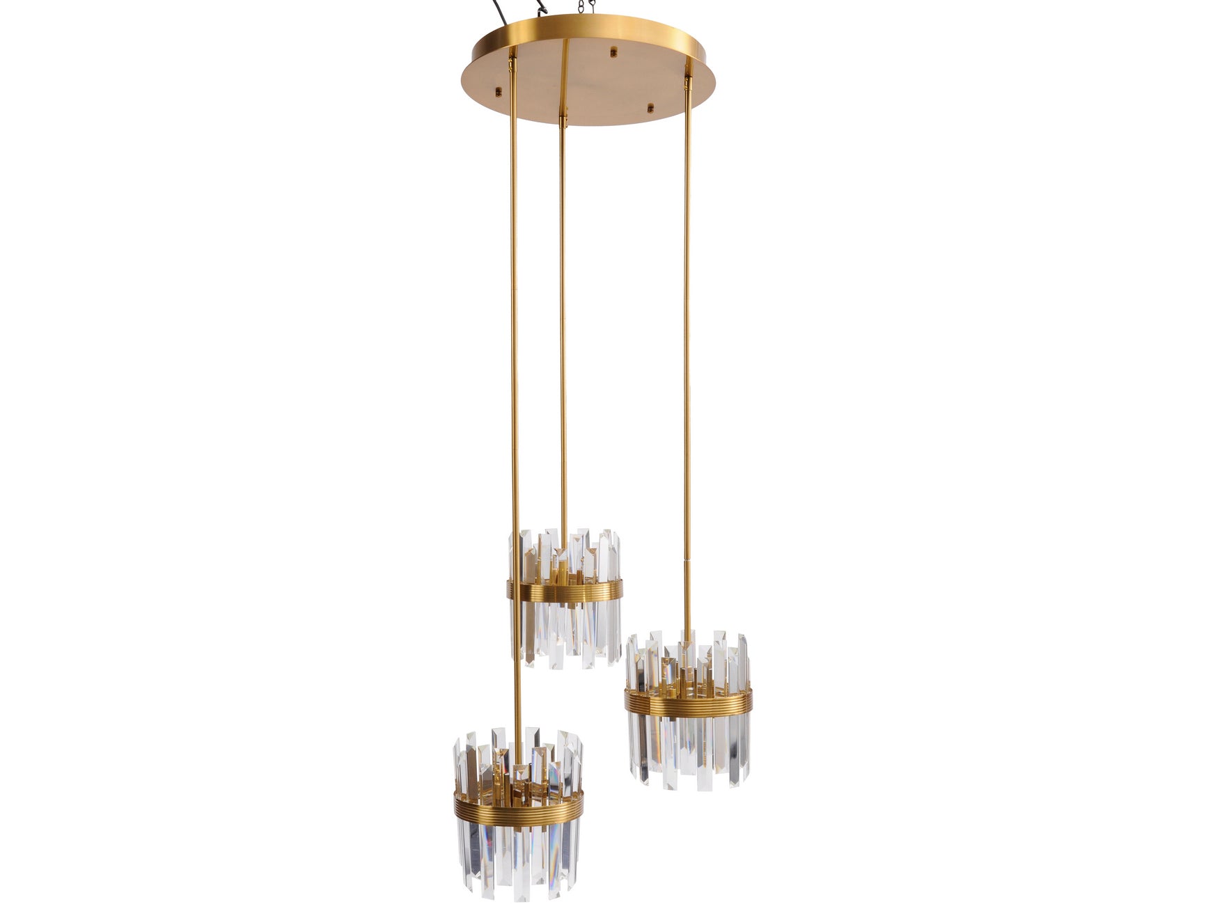 Libra Set Of Three Crystal Pendant Lights E14 40W 12-Libra-Olivia's