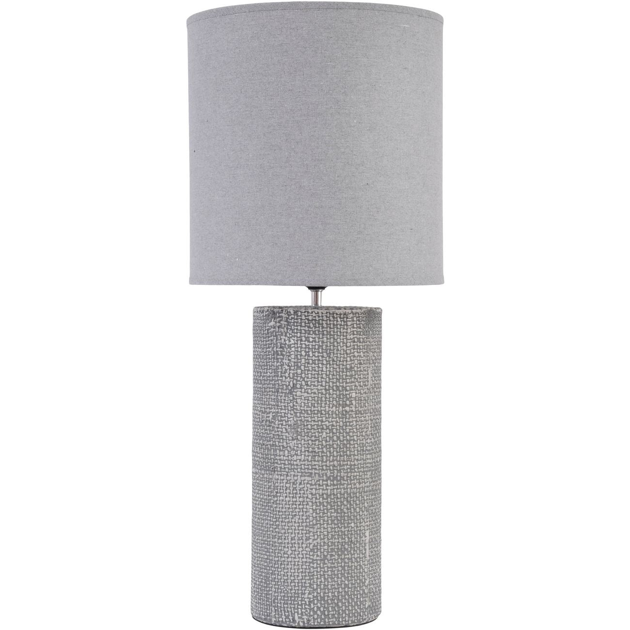 Libra Urban Botanic Collection - Tall Textured Porcelain Table Lamp With Shade Grey