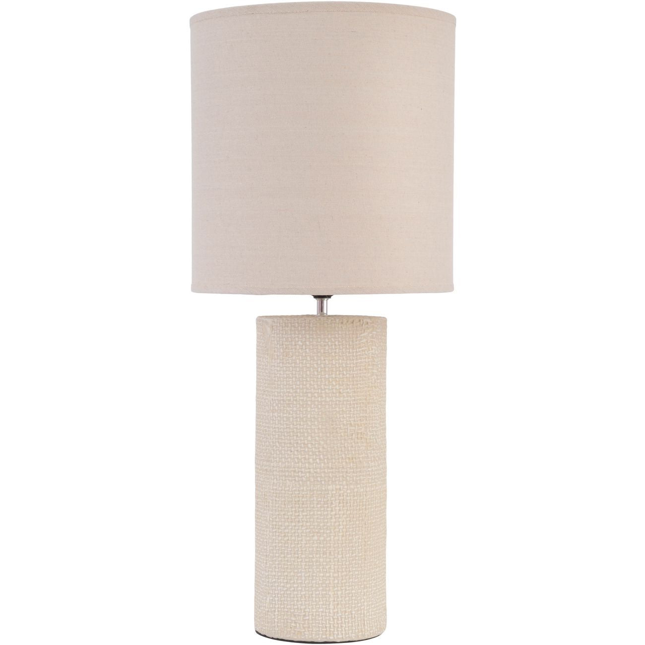 Libra Calm Neutral Collection - Tall Textured Porcelain Table Lamp With Shade Cream