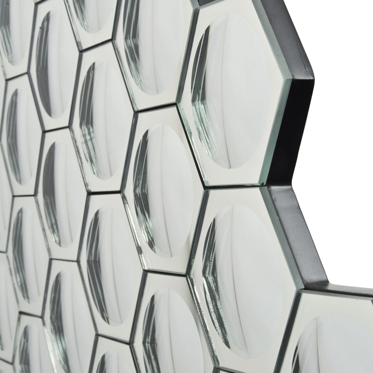 Libra Midnight Mayfair Collection - Honeycomb Convex Mirror Wall Art