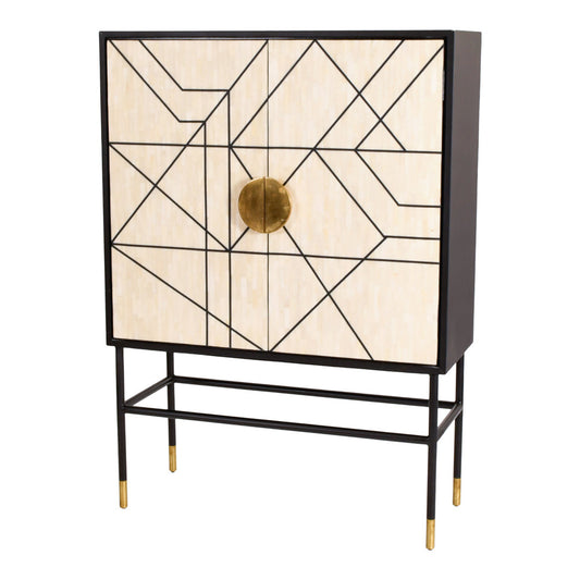 Libra Luxurious Glamour Collection - Rialto Bone Bar Cabinet