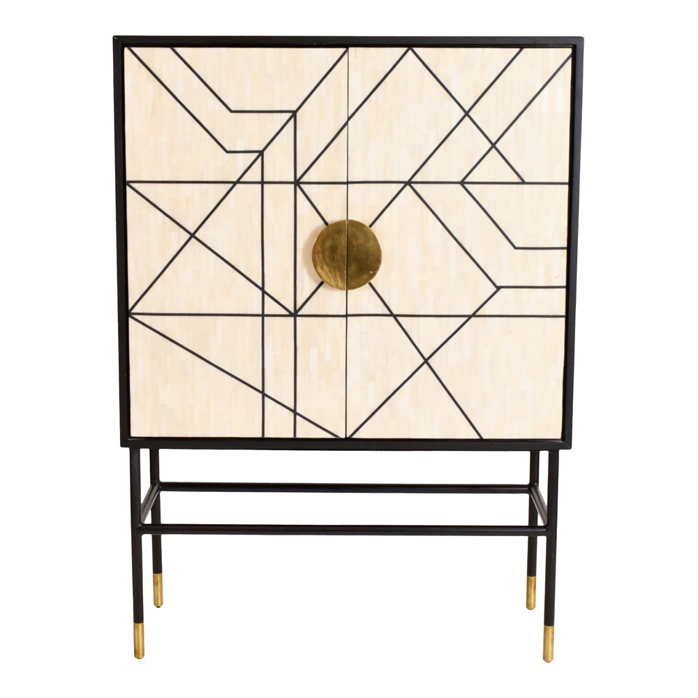 Libra Luxurious Glamour Collection - Rialto Bone Bar Cabinet