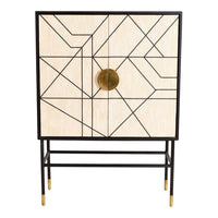 Libra Luxurious Glamour Collection - Rialto Bone Bar Cabinet