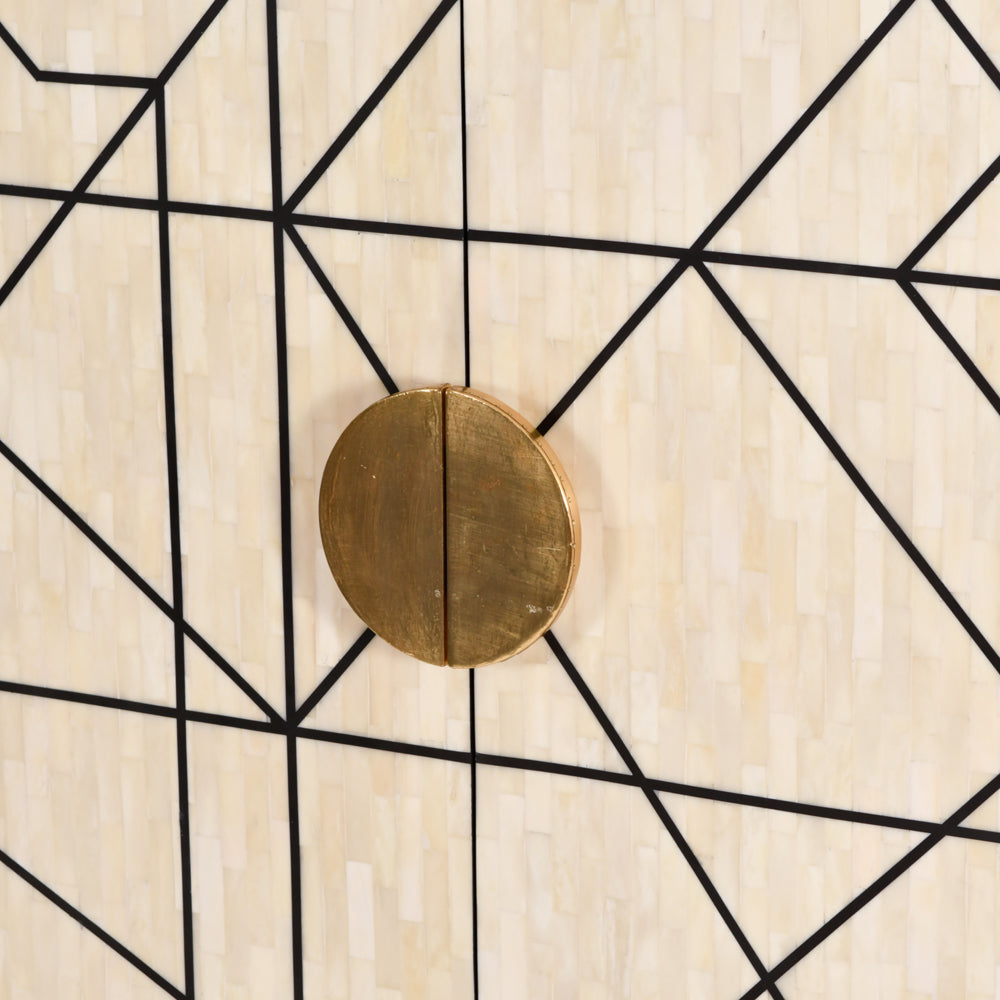 Libra Luxurious Glamour Collection - Rialto Bone Bar Cabinet