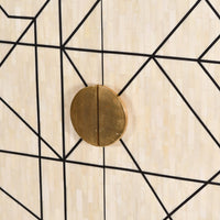 Libra Luxurious Glamour Collection - Rialto Bone Bar Cabinet
