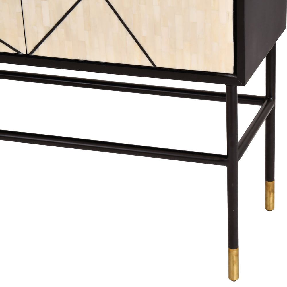 Libra Luxurious Glamour Collection - Rialto Bone Bar Cabinet