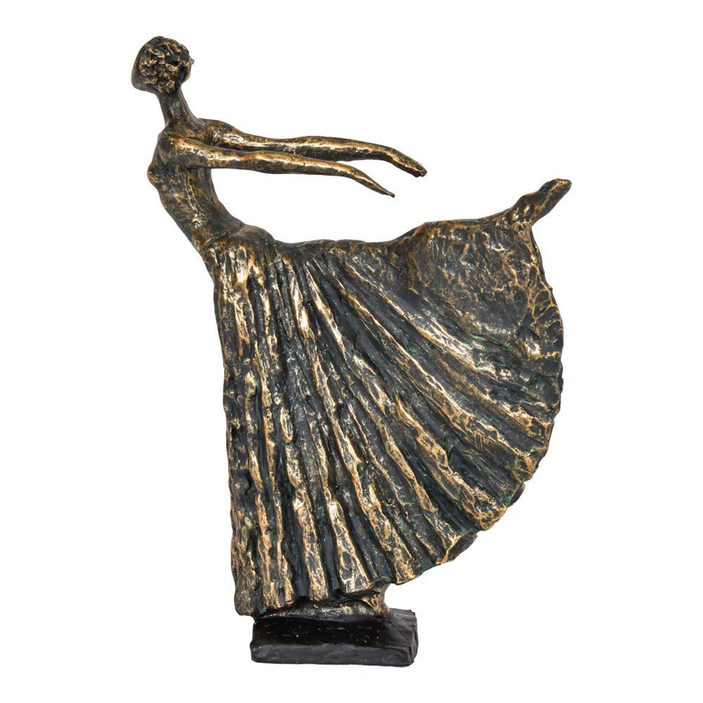 Libra Calm Neutral Collection - Standing Bronze Resin Lady Dancer