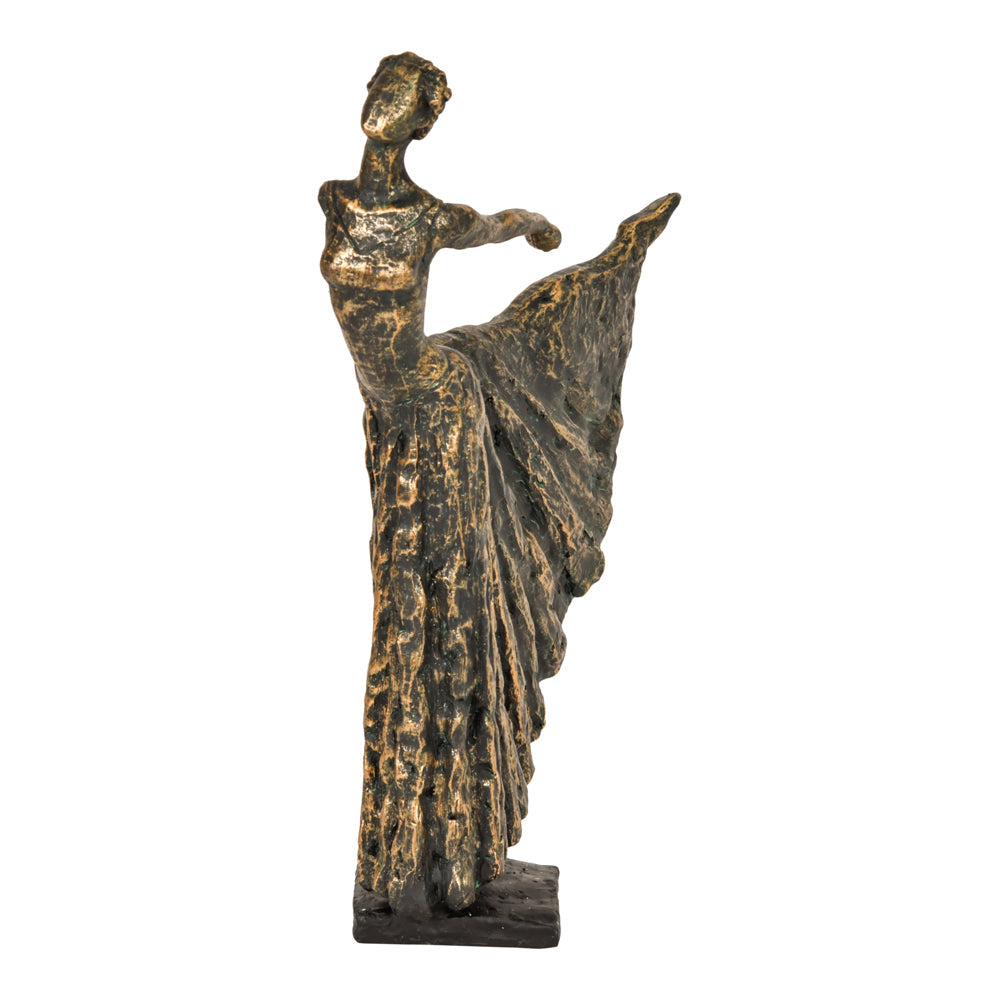 Libra Calm Neutral Collection - Standing Bronze Resin Lady Dancer