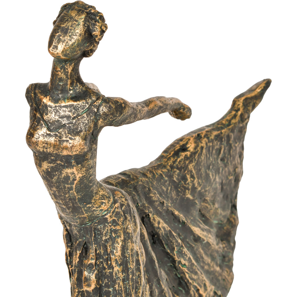 Libra Calm Neutral Collection - Standing Bronze Resin Lady Dancer