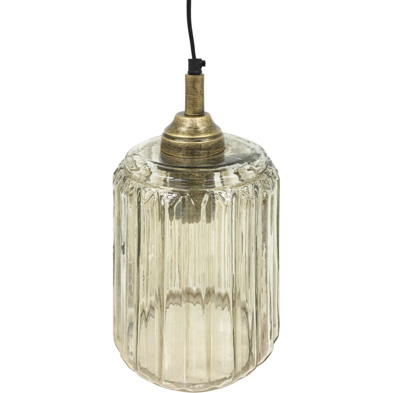 Libra Calm Neutral Collection - Urban Copper Lustre Glass Pendant 32 cm height