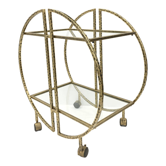 Libra Luxurious Glamour Collection - Saturn Hammered Drinks Trolley