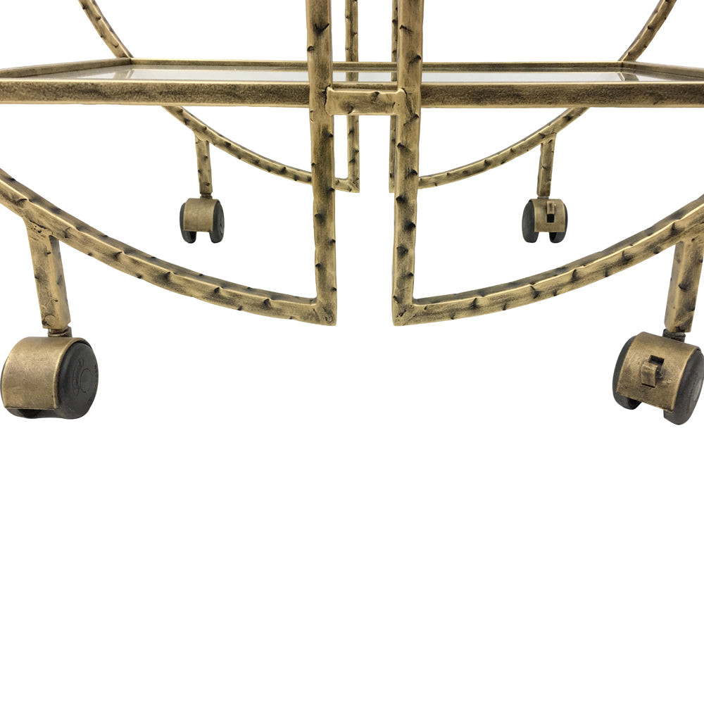 Libra Luxurious Glamour Collection - Saturn Hammered Drinks Trolley